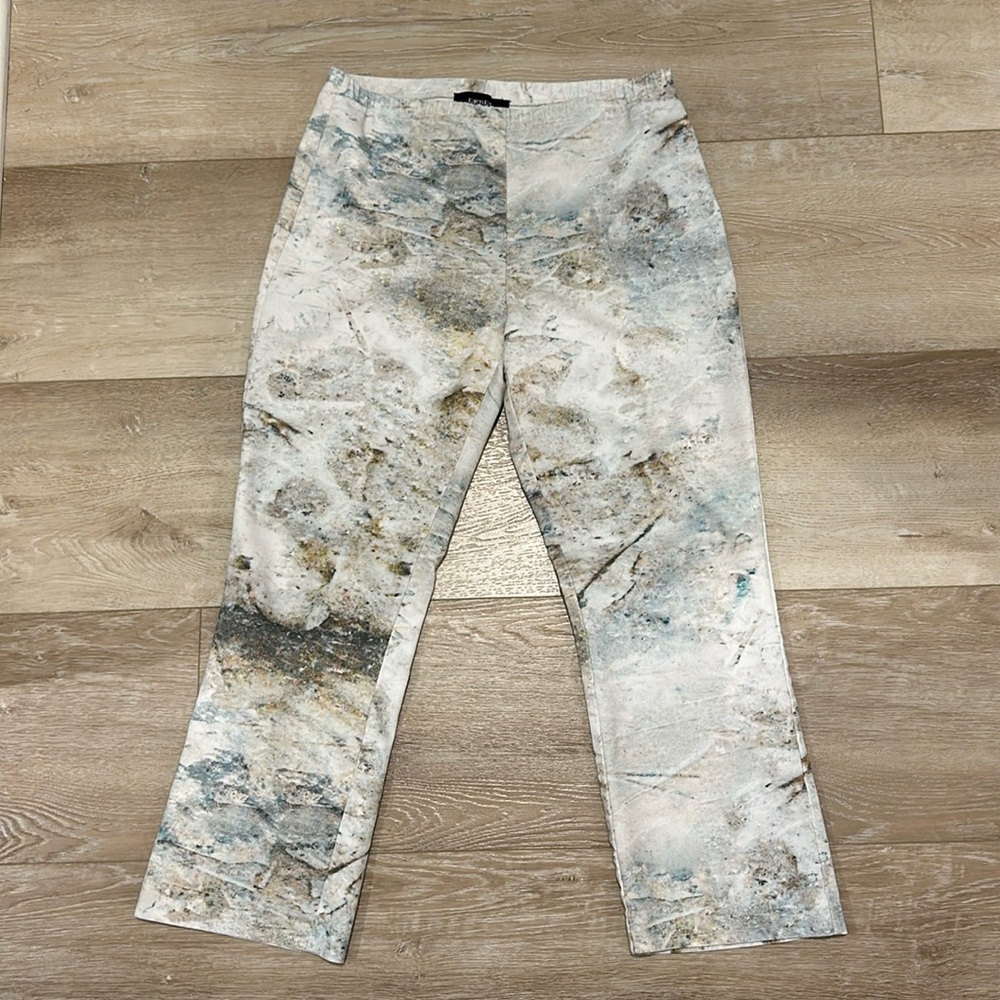 Karen Kane pull on Ankle Pants Sz 8 watercolors EUC